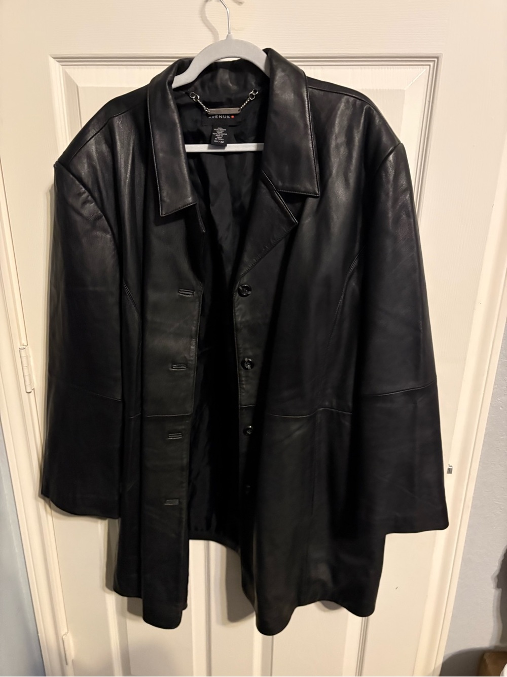 491- Avenue Black Leather Jacket